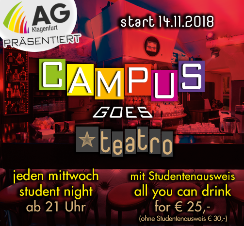 Campus goes Teatro – der neue Mittwoch im Teatro